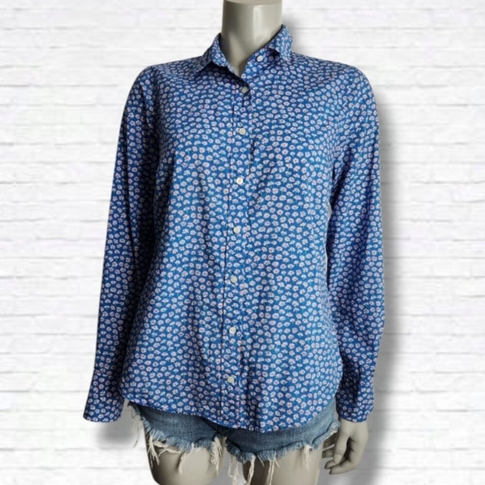 Liberty Art Fabrics x J. Crew Ditzy Daisy Floral Print Button Down Blouse Size 8